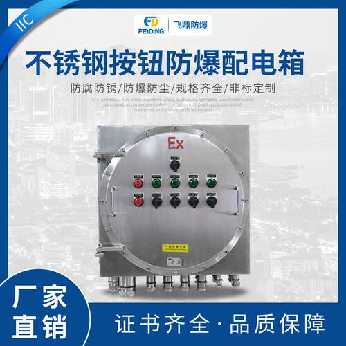 按钮箱IIC不锈钢按钮防爆配电箱304操作箱电柜仪器箱IP65防护