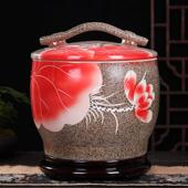 景德镇陶瓷米缸米桶10斤20斤30斤家用带盖储米箱密封储物罐