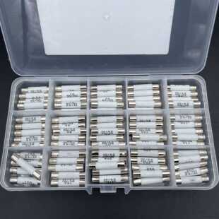 75PCS 15种6X30MM陶瓷保险丝 0.5A-30A保险丝15种各5个套件盒装