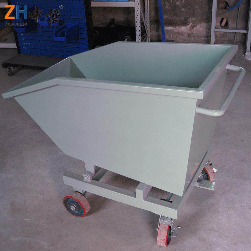 厂家定制重型铁屑手推车工业废料车移动工具车车间垃圾铁屑车