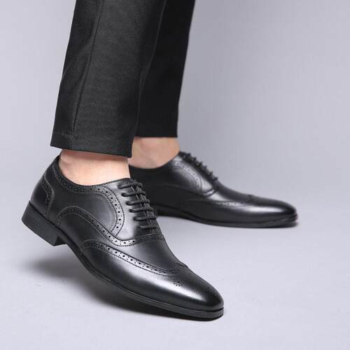 Business PU Leather Lace-up Footwear Formal Shoes For Men