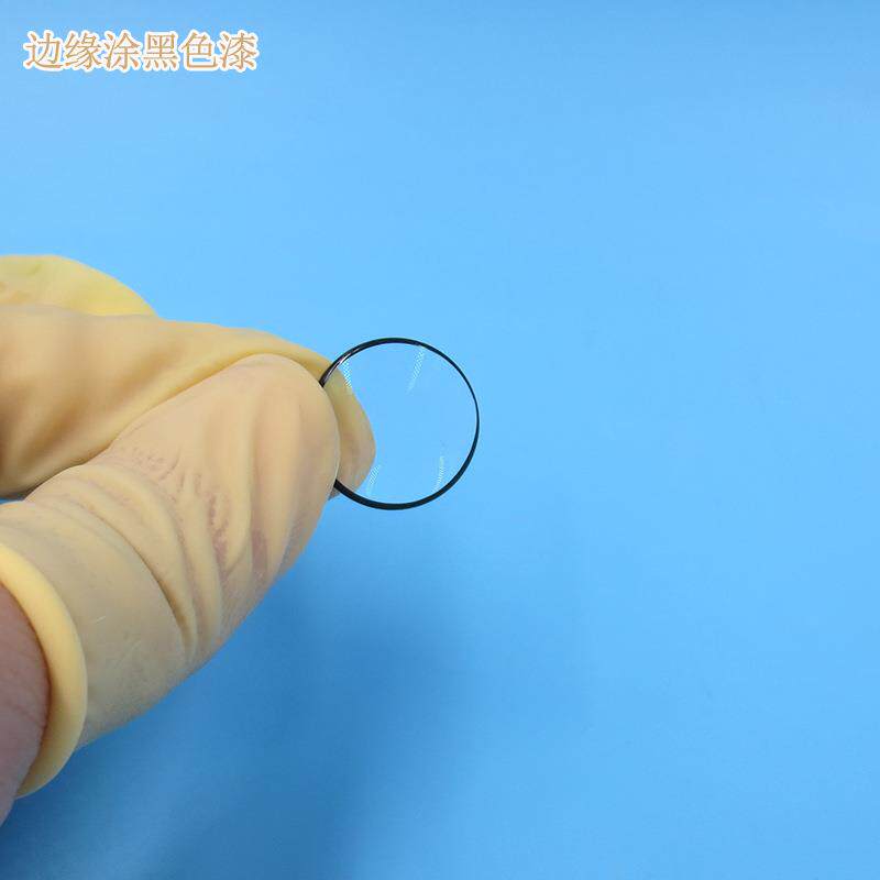 镀膜光学玻璃棱镜厚度4mm 直径16mm焦距25mm进口K9双凸透镜