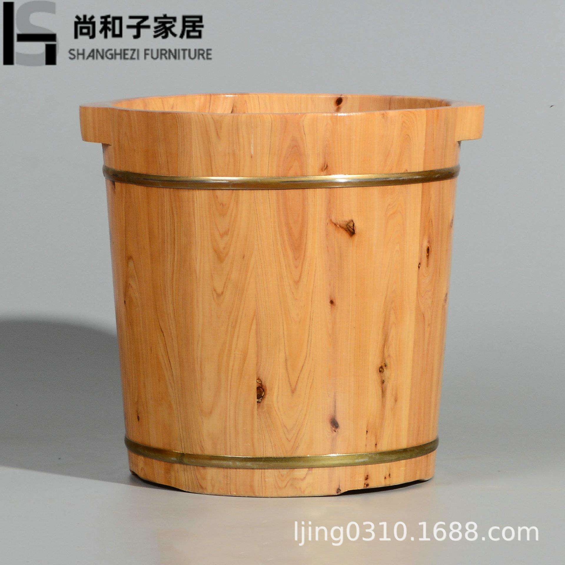 蒸香柏高木足浴桶泡脚木桶家用桶深木bmjp质洗脚桶过小腿熏实木足
