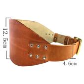 运动腰肌劳损蹲举重护腰部健身深突出硬腰间盘腰带牛皮固定男士 拉