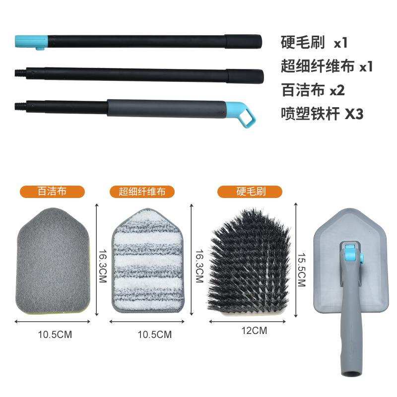 新款直销卫生间浴室跨境清洁工具瓷砖玻璃擦三合一长柄硬毛地板刷
