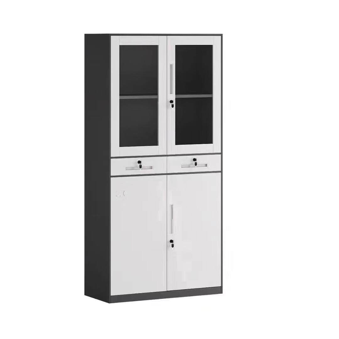 加厚拆装文件柜窄边铁皮柜办公室档案柜资料储物柜财务凭证柜矮柜