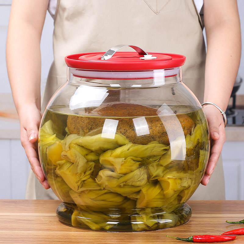 泡菜坛子家用玻璃酸菜缸四川泡辣椒罐密封腌制缸中式大号咸菜罐子