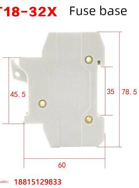 熔断器底座RT18-32X 1P 2P 3P 4P 带信号灯 保险丝 RO1510*38铜件