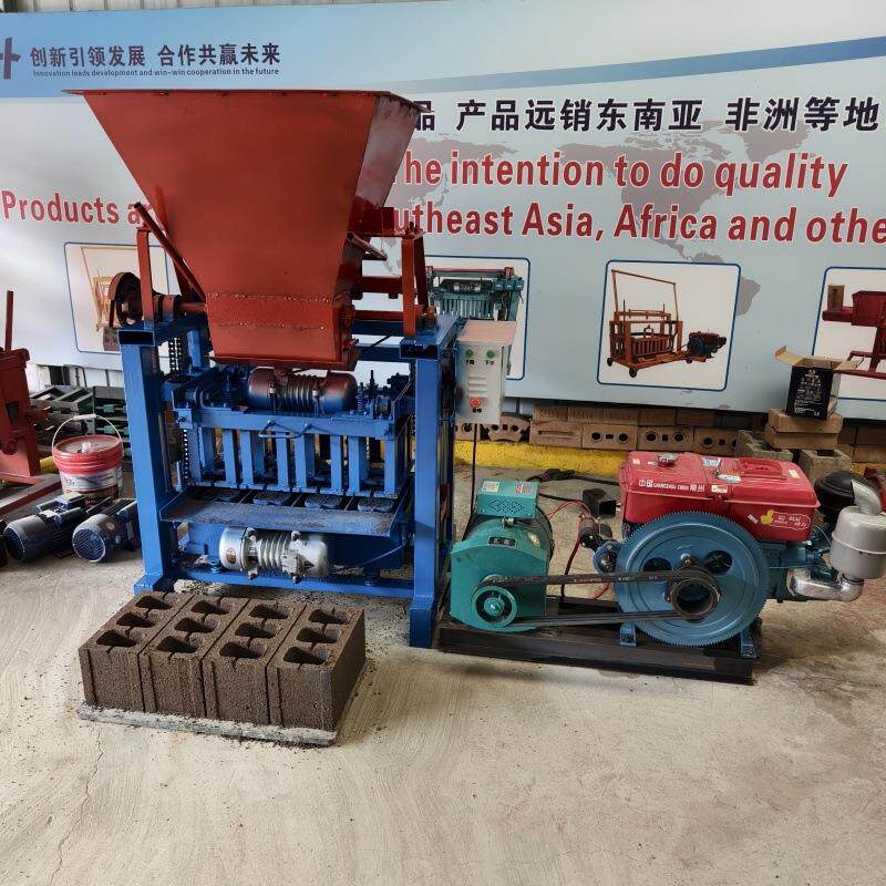 柴油机款制砖机半自动水泥砖机混凝土木砖机小型空心砖免烧砖机