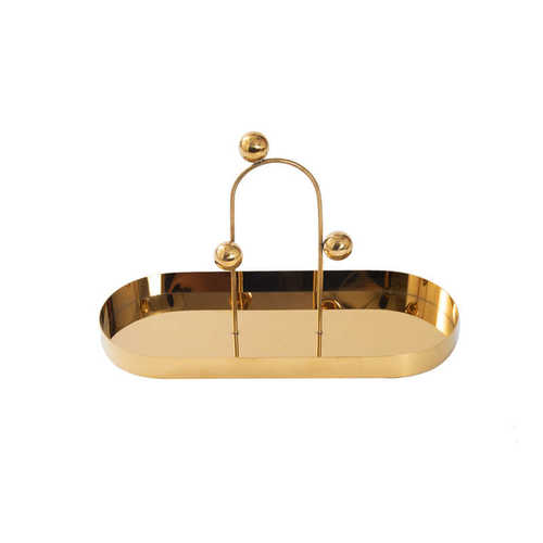 电视柜电镀轻样板房奢托盘北欧金属装饰收纳软酒店装现代果盘茶几