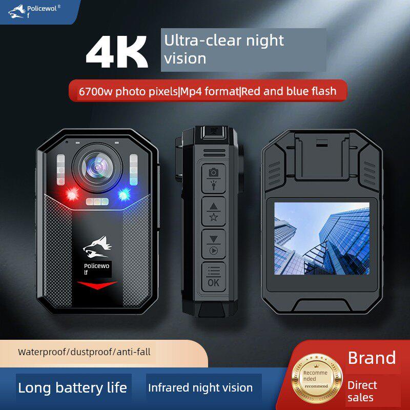 执法记录仪4K高清夜视牌照摄像机胸戴式现场防水工作记录仪