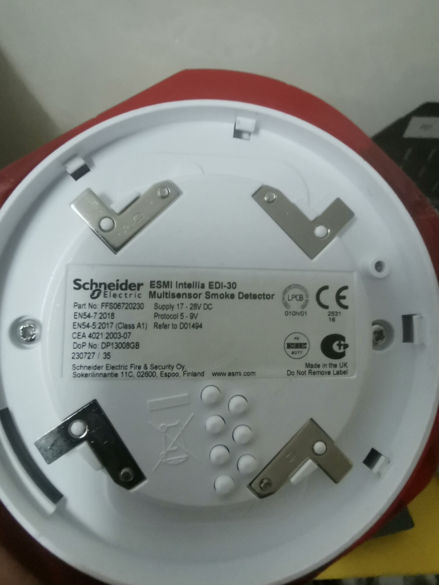 施耐德火警探测器 两个带底座打包价