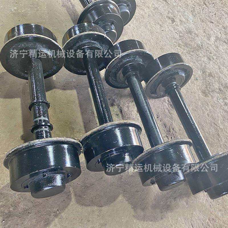 300矿车轮对轨道运输单边行走轮铸钢实心火车轮封闭式窑车蒙头轮
