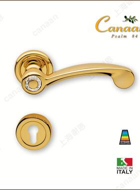 迦南anaan原装进口水铜门锁欧式房门晶锁金色C皇金系JSC列93P73型