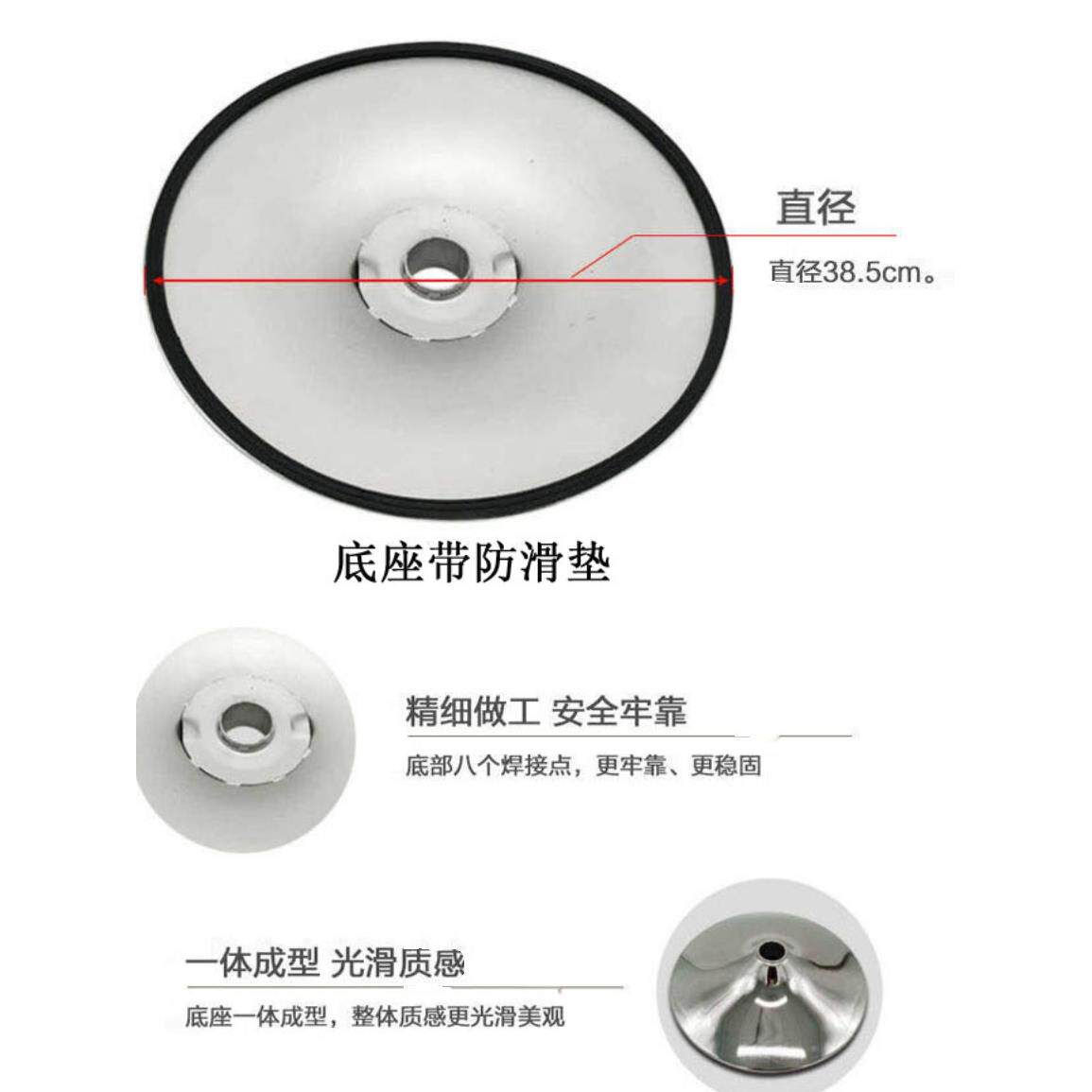 吧椅底座喇叭底座五爪轱辘底盘圆形地座吧椅脚铸铁电镀小地盘大底