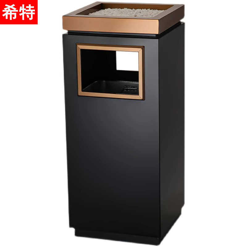 酒店大堂垃圾桶带烟缸电梯口不锈钢烟灰桶走廊立式落地灭烟桶商用