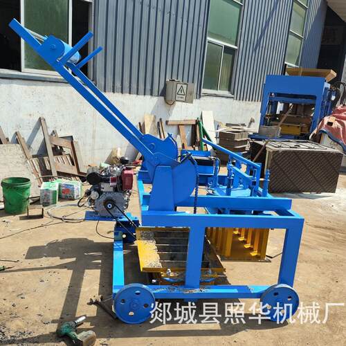 柴油电动动力移动式混凝土水泥空心砖路面砖制砖机