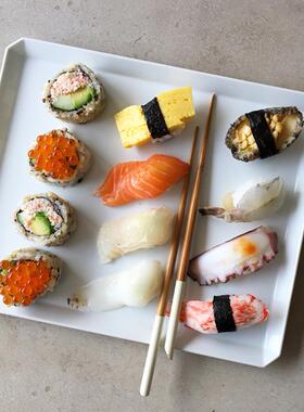 日本进口1616 arita有田烧TY系列长方形陶瓷餐盘平盘菜盘西餐盘子