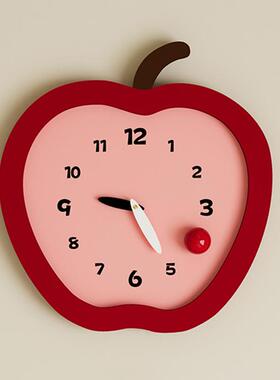 饭厅时钟挂墙高级设计感钟表挂钟客厅简约现代大气2026新款免打孔