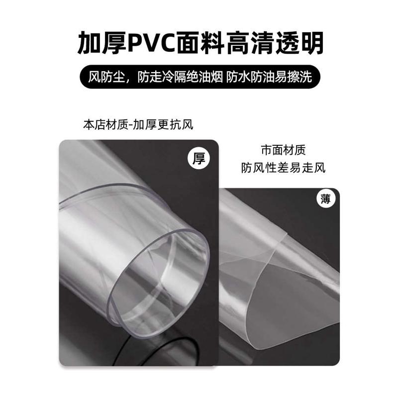 可移动滑轨挡风空调门帘商铺磁吸透明塑料软帘防走冷气店面空新品