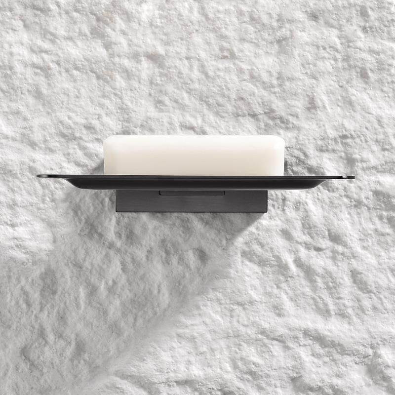 304不锈钢肥皂盒浴室沥水香皂架卫生间肥皂架香皂收纳置物架枪灰