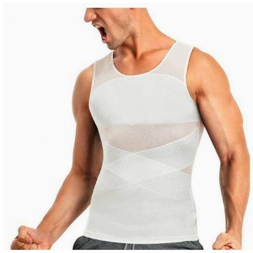 Men's 2-Pack Compression Shapewear Tank Top Seamless Fitted