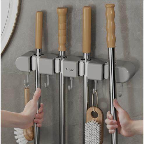 Mop clip hook wall mounted mop holder bathroom mop storage h