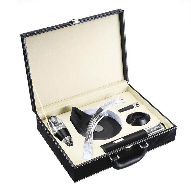 红酒快速醒酒器酒具套装醒酒器电动开瓶器酒具醒酒器皮盒装