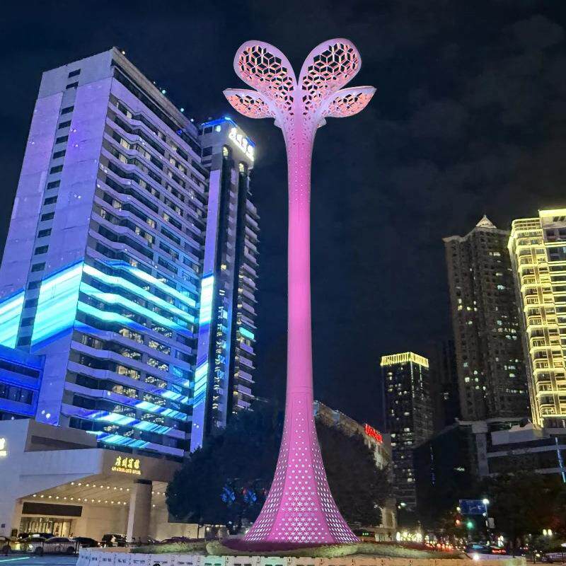 户外大型花朵绚烂之花景观灯雕塑街区景区广场酒店园林地标性灯光