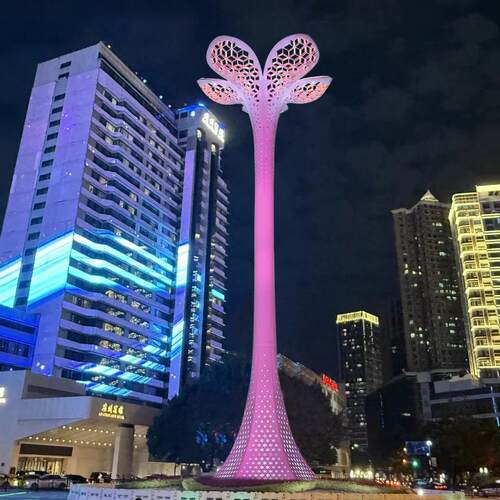户外大型花朵绚烂之花景观灯雕塑街区景区广场酒店园林地标性灯光