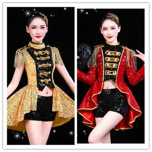 stage costume red tassels bikini costumes nightclub bar dj s