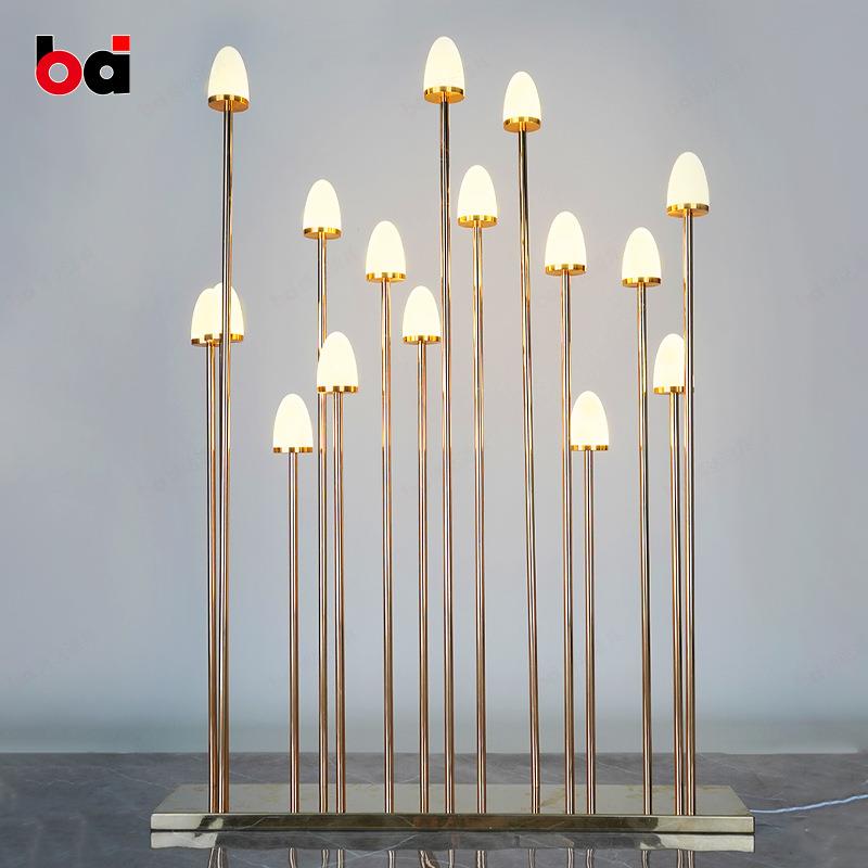 婚庆银色芦苇龙珠路引灯 T台舞台婚礼堂现场布置灯泡场景背景道具