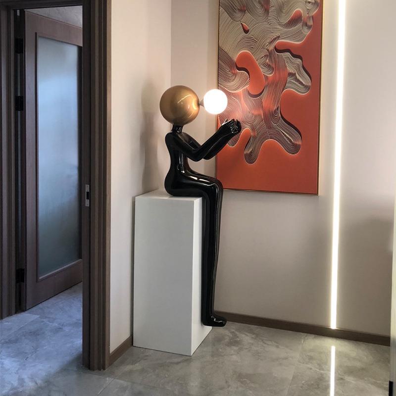 艺术人形雕塑落地摆件客厅沙发旁抽象人物设计师创意立式装饰现代