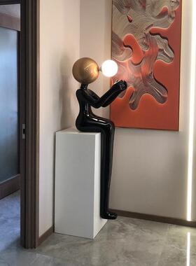 艺术人形雕塑落地摆件客厅沙发旁抽象人物设计师创意立式装饰现代