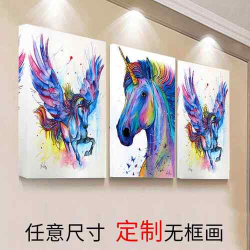 深圳大芬村定.制玄关客厅挂画 喷绘无框画 帆布画芯卧室装饰画