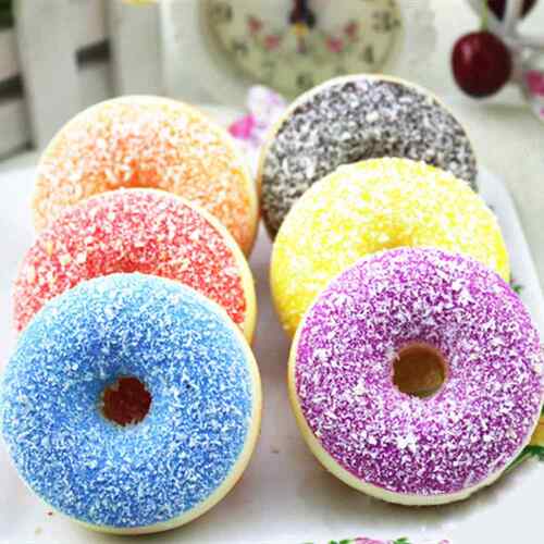 Doughnut Squishy Slow Rising Squeeze Toys PU Simulation Snac