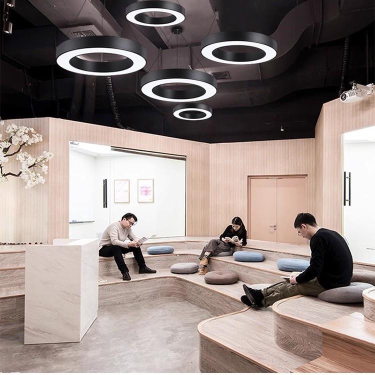 LE圆D圆17361形环吊灯办公室健房店圆铺家居大厅工业风造型身圈环