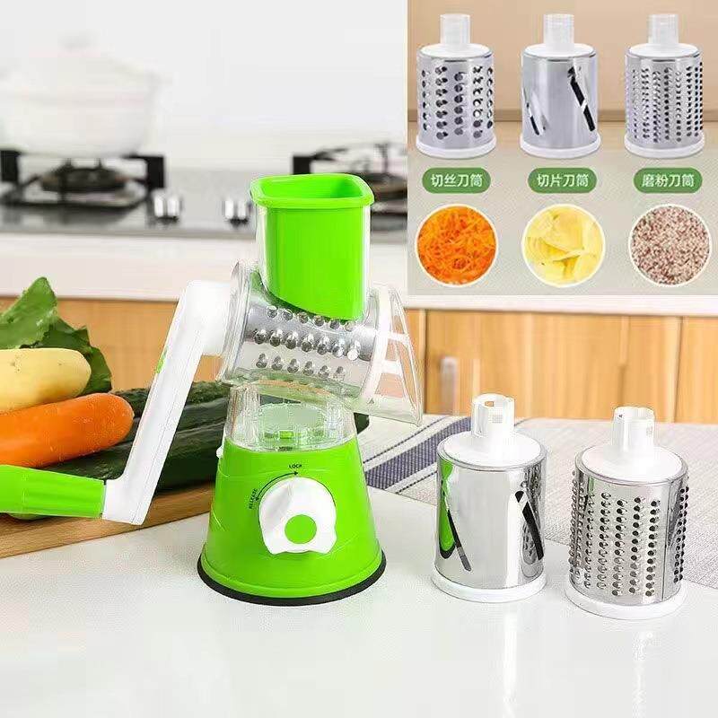 多功能跨境手摇切菜机家用厨房手动土豆丝刨丝器切片机滚筒切菜器