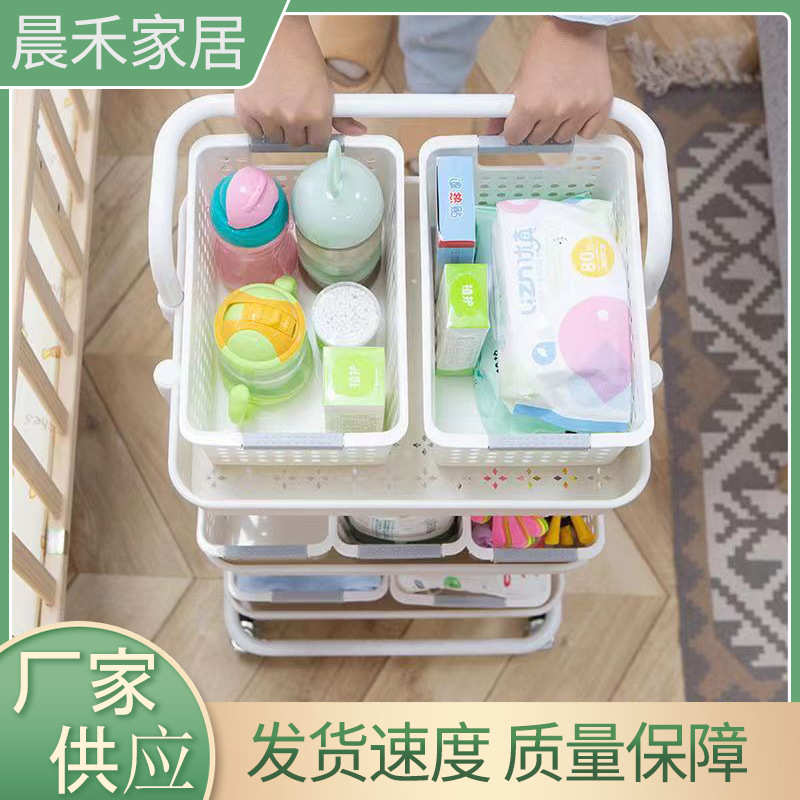 小推车零食置物架 厨房多层可移动收纳车客厅卧室床头储物收纳架