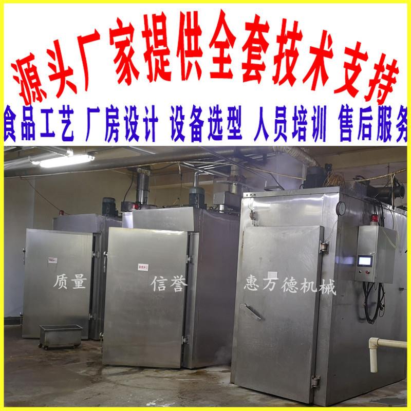 不锈钢豆干香肠烘烤烟熏炉 鸡腿烟烤炉 全自动小型烧烤烟熏上色机