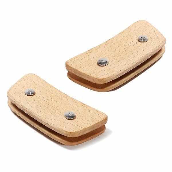 Barbecue Plate Handles Portable Grill Pan Handle Beech Wood
