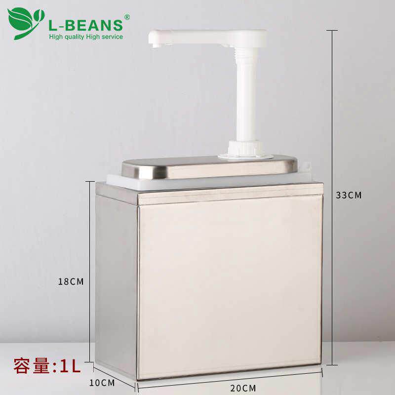 塑料酱汁泵带底座 不锈钢酱料器挤酱泵压汁泵酱浆汁分发器按压瓶