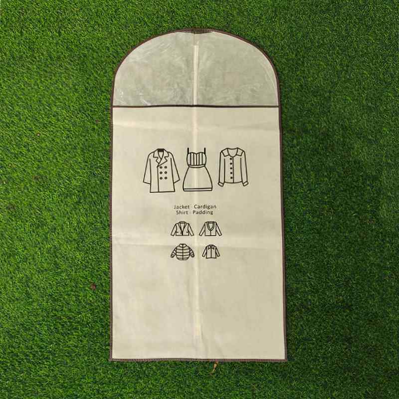 现货不织布布防尘罩大衣礼服收纳袋西装袋挂衣罩服装防尘袋印刷lo