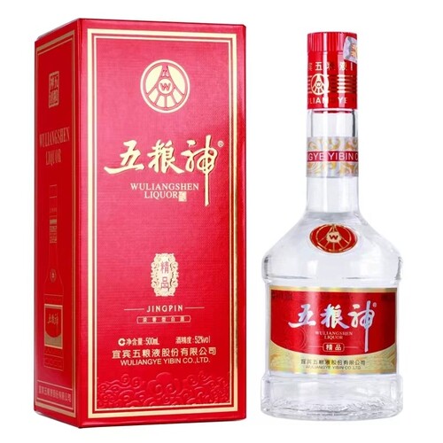 2016年52度五粮神精品 500ml*1瓶浓香型纯粮白酒试饮装