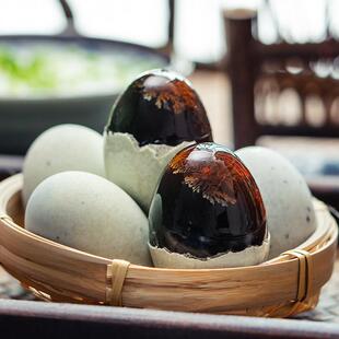 溢流香松花皮蛋溏心蛋20枚共1400克鄱阳湖土鸭蛋无铅工艺