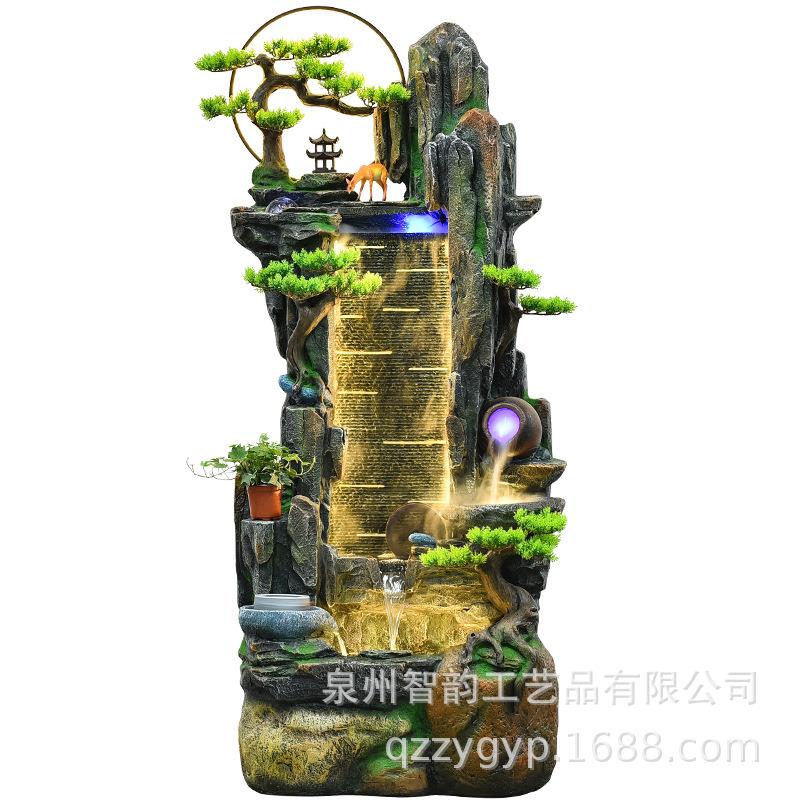 假山喷泉葫芦流水摆件循环水鱼缸客厅办公室招财落地装饰景观礼品