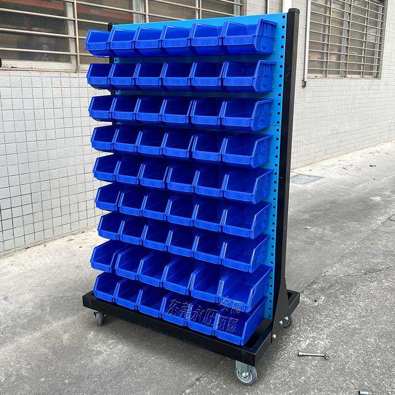 移动螺丝架双面加厚双面工具整理架螺丝车零件盒推车螺丝架子车间