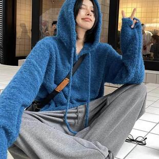 法国Rixo 高级感针织上衣 Kelly慵懒风连帽软糯毛衣外套女宽松时尚