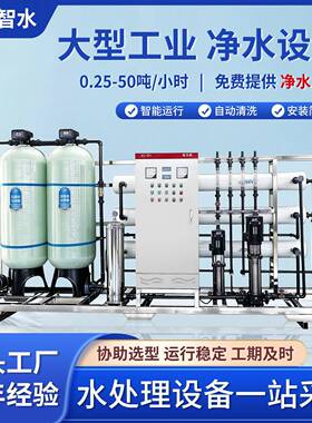大型商用工业反渗透净水处理设备大流量去离子RO过滤器软化纯水机