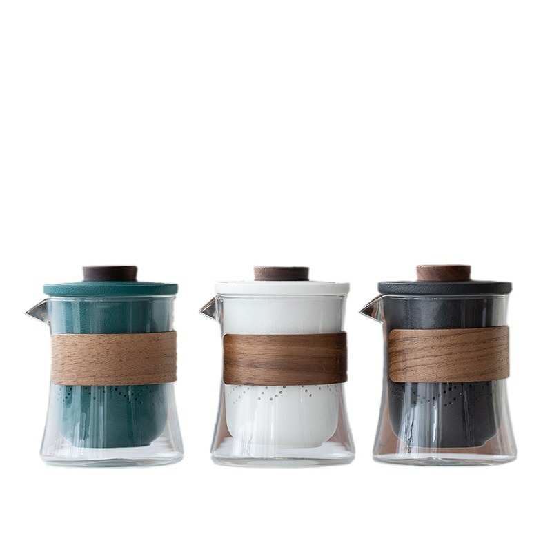 旅行茶具套装便携式户外露营陶瓷快客杯一壶六杯商务活动礼品LOGO